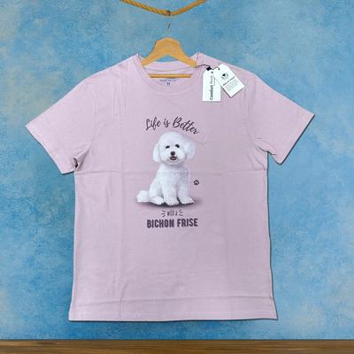 Show full view: E&S PETS Bichon Frise T-Shirt, Pink, Large slide 3 of 3