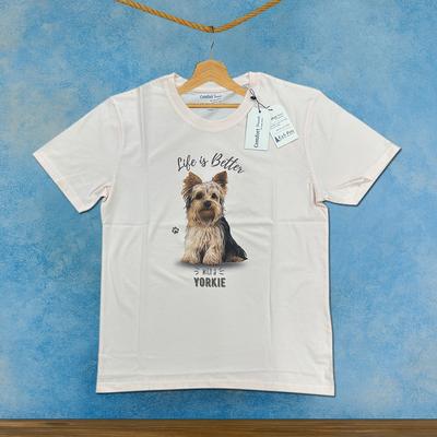 Show full view: E&S PETS Yorkie T-Shirt, Pink, X-Large slide 3 of 4