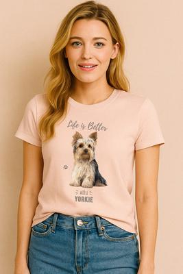 Show full view: E&S PETS Yorkie T-Shirt, Pink, Large slide 4 of 4