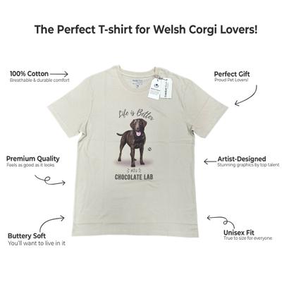 Show full view: E&S PETS Chocolate Labrador T-Shirt, Ivory, Large slide 2 of 3