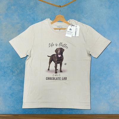 Show full view: E&S PETS Chocolate Labrador T-Shirt, Ivory, Large slide 3 of 3