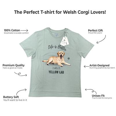 Show full view: E&S PETS Yellow Labrador T-Shirt, Green, X-Large slide 2 of 3