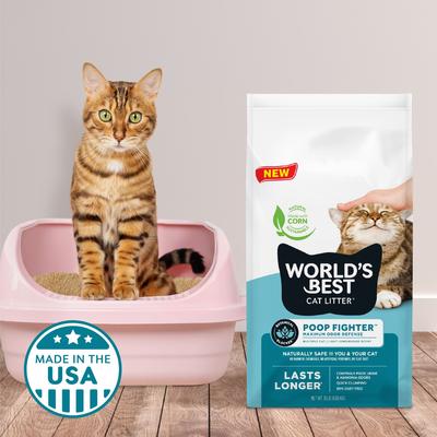 World's Best Poop Fighter Maximum Odor Defense Scented Clumping Cat Litter
