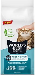 World's Best Poop Fighter Maximum Odor Defense Scented Clumping Cat Litter, 8-lb bag