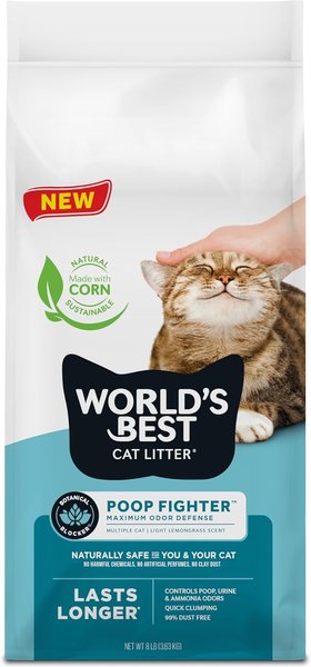 World's Best Poop Fighter Maximum Odor Defense Scented Clumping Cat Litter