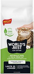 World's Best Comfort Care Unscented Clumping Corn Litter, 8-lb bag