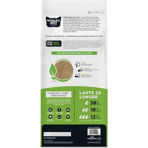 World's Best Comfort Care Unscented Clumping Corn Litter, 8-lb bag