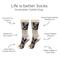 Show in main carousel: E&S PETS Australian Cattle Dog Life Is Better Socks, Grey, one size slide 2 of 3