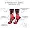 Show in main carousel: E&S PETS Bernese Mt. Dog Life Is Better Socks, Red, one size slide 2 of 3
