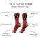 Show in main carousel: E&S PETS Basset Hound Life Is Better Socks, Red, one size slide 2 of 3