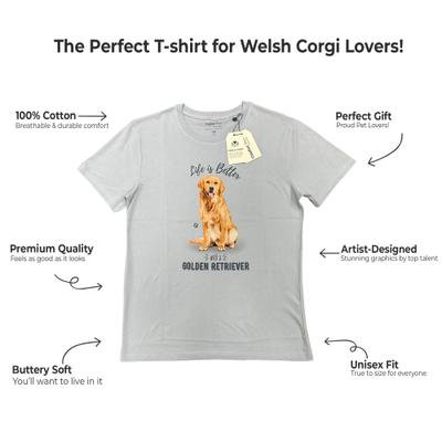 Show full view: E&S PETS Golden Retriever T-Shirt, Blue, X-Large slide 2 of 3