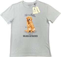 E&S PETS Golden Retriever T-Shirt, Blue, Large