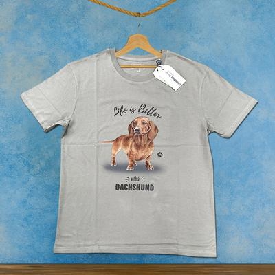 Show full view: E&S PETS Dachshund T-Shirt, Brown, Medium slide 3 of 4