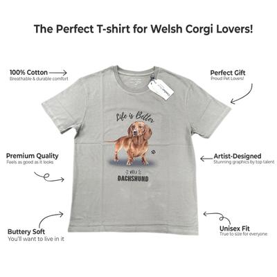 Show full view: E&S PETS Dachshund T-Shirt, Brown, Medium slide 2 of 4