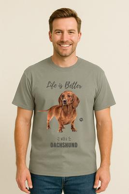 Show full view: E&S PETS Dachshund T-Shirt, Brown, Large slide 4 of 4