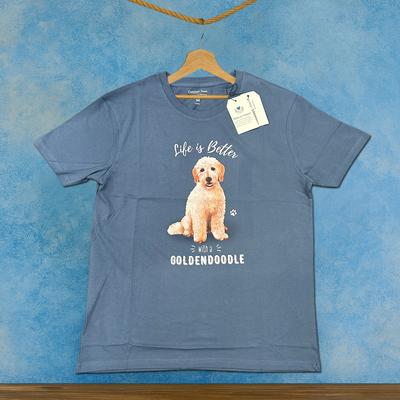 Show full view: E&S PETS Goldendoodle T-Shirt, Blue, Large slide 3 of 4