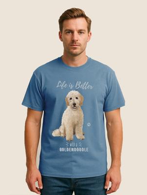 Show full view: E&S PETS Goldendoodle T-Shirt, Blue, X-Large slide 4 of 4