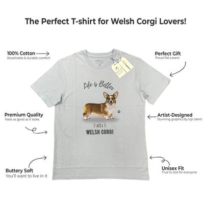 Show full view: E&S PETS Welsh Corgi T-Shirt, Blue, Medium slide 2 of 3
