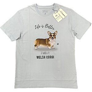 E&S PETS Welsh Corgi T-Shirt, Blue, Large