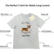 Show in main carousel: E&S PETS Welsh Corgi T-Shirt, Blue, Large slide 2 of 3