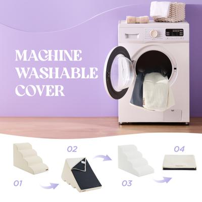 Show full view: Lesure Dog Stairs, Beige, 3-Step slide 5 of 9