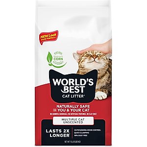 Naturally Fresh Multi-Cat Unscented Clumping Walnut Cat Litter