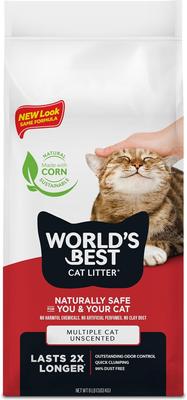World's Best Multi-Cat Unscented Clumping Corn Cat Litter