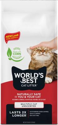 World's Best Multi-Cat Unscented Clumping Corn Cat Litter