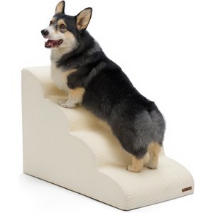 Lesure Dog Stairs, Beige, 4-Step