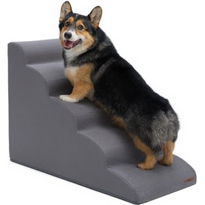 Lesure Dog Stairs, Grey, 5-Step