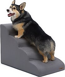 Lesure Dog Stairs, Grey, 4-Step