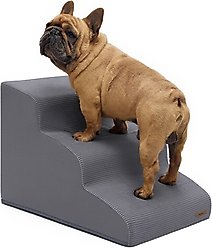 Lesure Dog Stairs, Grey, 3-Step