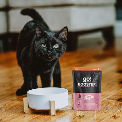 Show full view: Go! Solutions Booster Digestive Health Tuna & Salmon Pate Wet Cat Food, 2.5-oz pouch, 12 count slide 8 of 11