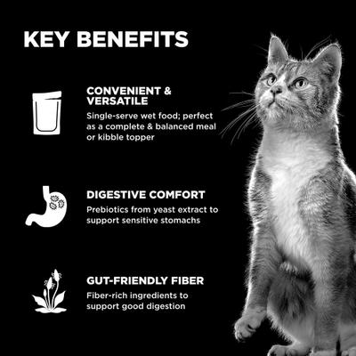 Show full view: Go! Solutions Booster Digestive Health Minced Chicken & Duck with Gravy Wet Cat Food, 2.5-oz pouch, 12 count slide 5 of 11