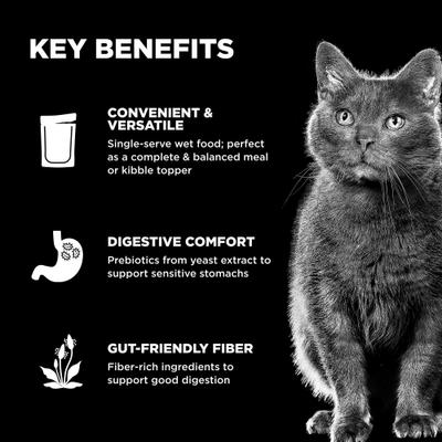 Show full view: Go! Solutions Booster Digestive Health Tuna & Salmon Pate Wet Cat Food, 2.5-oz pouch, 12 count slide 5 of 11