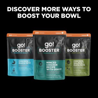 Show full view: Go! Solutions Booster Immune Health Minced Chicken with Gravy Wet Dog Food, 2.8-oz pouch, 12 count slide 9 of 10