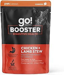 Go! Solutions Booster Digestive Health Chicken & Lamb Stew Wet Dog Food, 2.8-oz pouch, 12 count