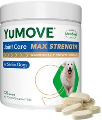 Vetnique Labs YuMOVE Chewable Tablet Senior Hip & Joint Maximum Strength Supplement for Dogs, 120 count