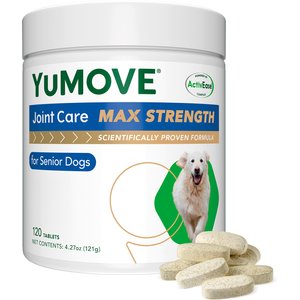 Vetnique Labs YuMOVE Chewable Tablet Senior Hip & Joint Maximum Strength Supplement for Dogs, 120 count