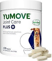 Vetnique Labs YuMOVE Plus Chewable Tablet Extra Strength Joint Supplement for Dogs, 120 count