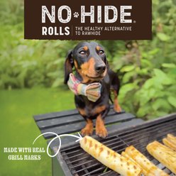 Earth Animal No-Hide From the Grill Long Lasting Natural Rawhide Alternative Medium Grilled Cheese Vegetarian Flavor Rolls Chew Dog Treats, 3 count slide 2 of 9
