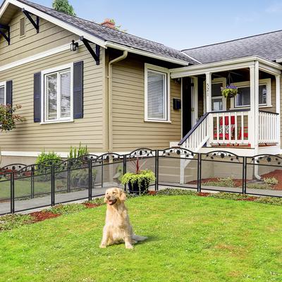 Show full view: BingoPaw 5 Panel Metal Garden Barrier Dog Fence Exercise Playpen, Black slide 7 of 8