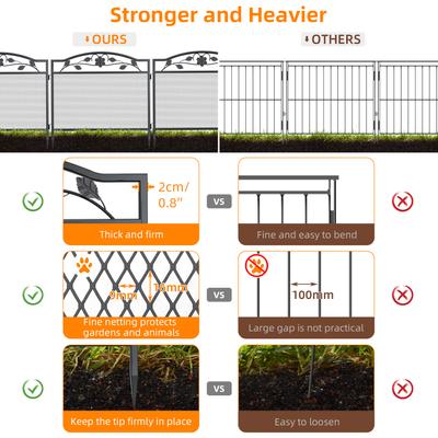 Show full view: BingoPaw 5 Panel Metal Garden Barrier Dog Fence Exercise Playpen, Black slide 3 of 8