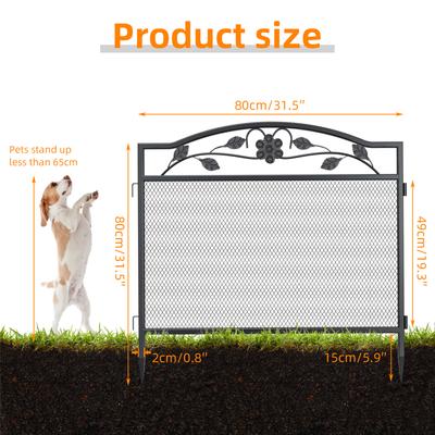 Show full view: BingoPaw 5 Panel Metal Garden Barrier Dog Fence Exercise Playpen, Black slide 2 of 8