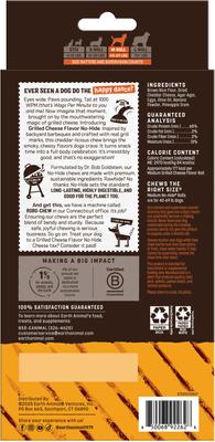 Show full view: Earth Animal No-Hide From the Grill Long Lasting Natural Rawhide Alternative Medium Grilled Cheese Vegetarian Flavor Rolls Chew Dog Treats, 3 count slide 3 of 11