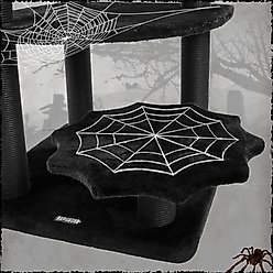 KAMABOKO Halloween Gothic 46.8-in Cat Tree & Tower with Coffin Bed, Black slide 2 of 6