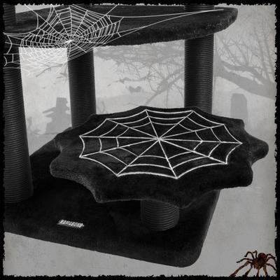 Show full view: KAMABOKO Halloween Gothic 46.8-in Cat Tree & Tower with Coffin Bed, Black slide 5 of 6