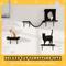 Show in main carousel: KAMABOKO 6 Pieces Hammock Wall-Mounted Shelves Climber Set Cat Tree with Bed, Black slide 3 of 7