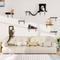 Show in main carousel: KAMABOKO 6 Pieces Hammock Wall-Mounted Shelves Climber Set Cat Tree with Bed, Black slide 1 of 7