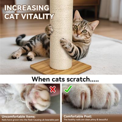Show full view: KAMABOKO 29.5-in Sisal Cat Scratching Post, Beige slide 3 of 5